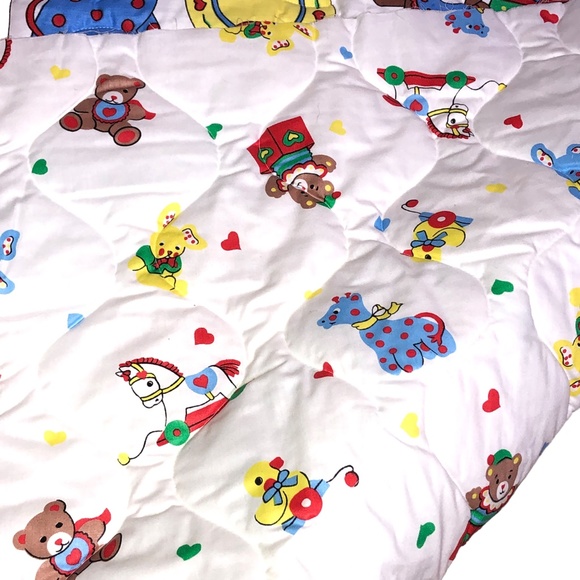 Vintage Classic Unfinished Reversible Baby Christmas Sewing Quilt Panels - Picture 8 of 10